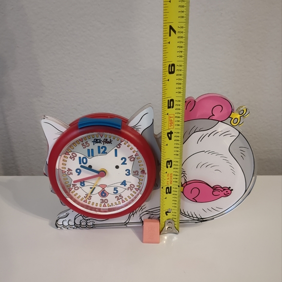 Vintage 80's Flik Flak Cat & Mouse Kids Alarm Clock (READ) FOR DISPLAY ONLY - Picture 5 of 5